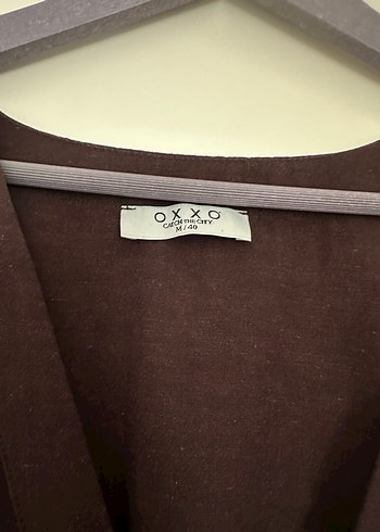 V Yaka Kahverengi Midi Hemşirelik Sabahlığı - Görsel 5