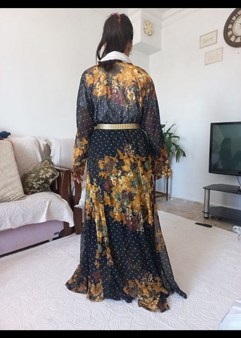 Zara Uzun Bohem Çiçek Desenli Elbise