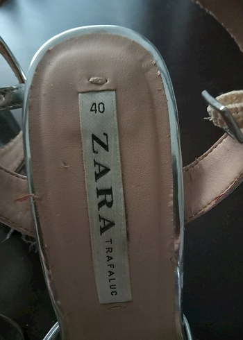 Gri Metalik Platform Topuklu Kadın Ayakkabısı - Görsel 5