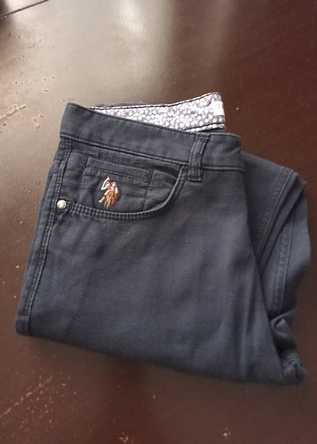 Düğmeli Gri Erkek Denim Pantolon - Görsel 5