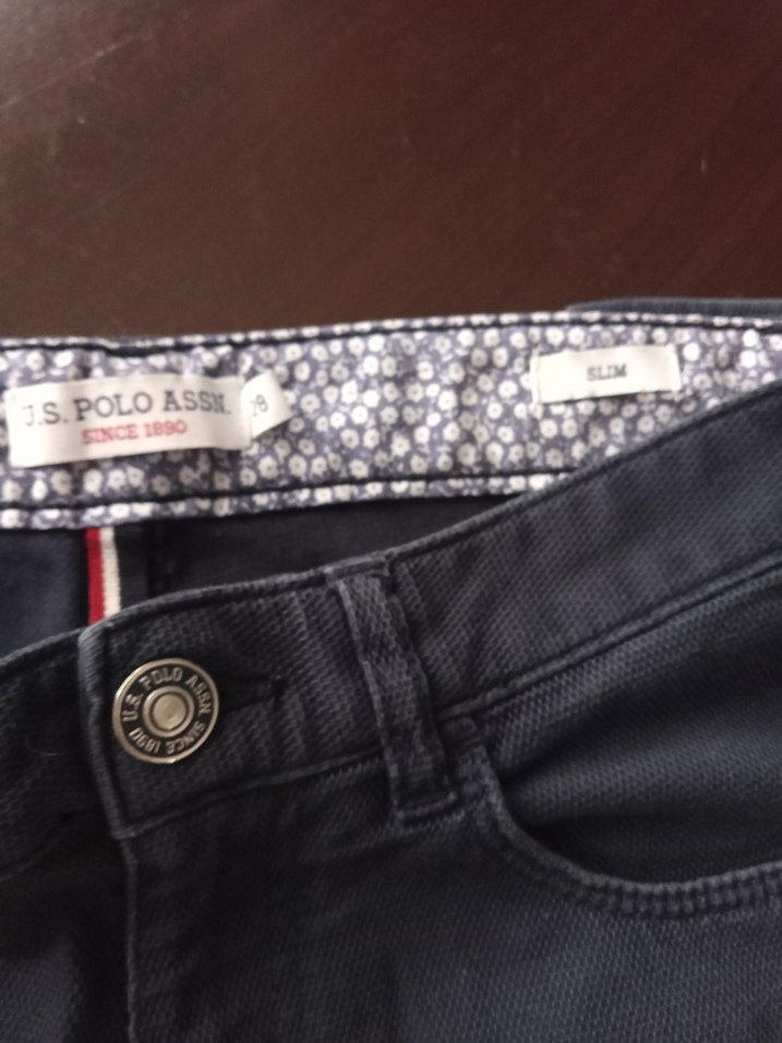 Düğmeli Gri Erkek Denim Pantolon - Görsel 3