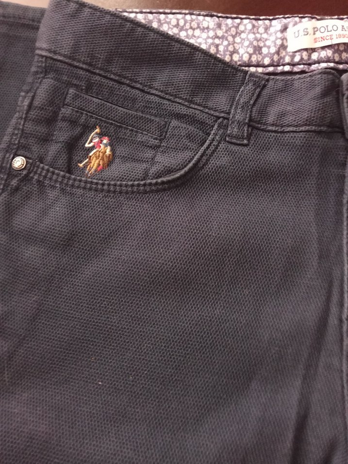 Düğmeli Gri Erkek Denim Pantolon - Görsel 4