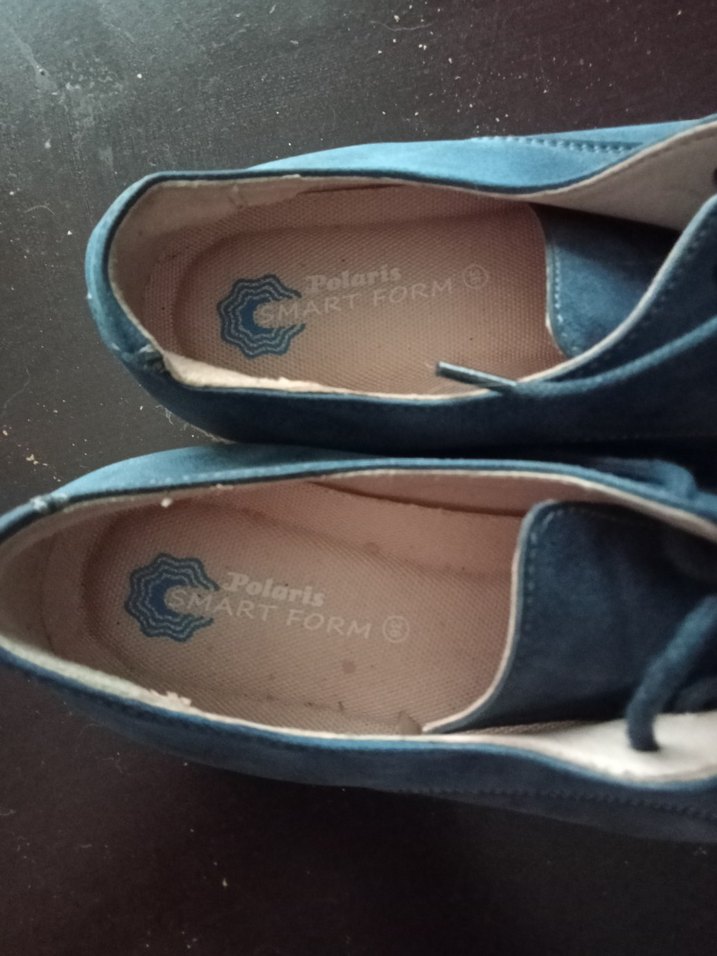 Mavi Süet Kadın Dolgu Topuk Ayakkabı - Görsel 4