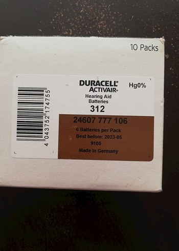 Duracell Activaır İşitme Cihazı Pili 10'lu - Görsel 2
