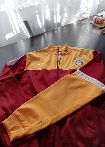 xl Beden Bordo Sarı Fermuarlı Kadın Eşofman Üstü