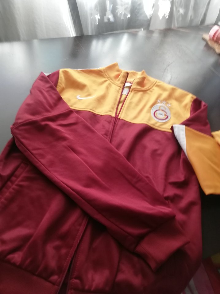 Bordo Sarı Fermuarlı Kadın Eşofman Üstü - Görsel 4