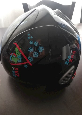 Parlak Çok Renkli Baskılı Cam Motosiklet Kaskı - Görsel 3