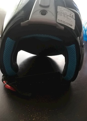 Parlak Çok Renkli Baskılı Cam Motosiklet Kaskı - Görsel 6