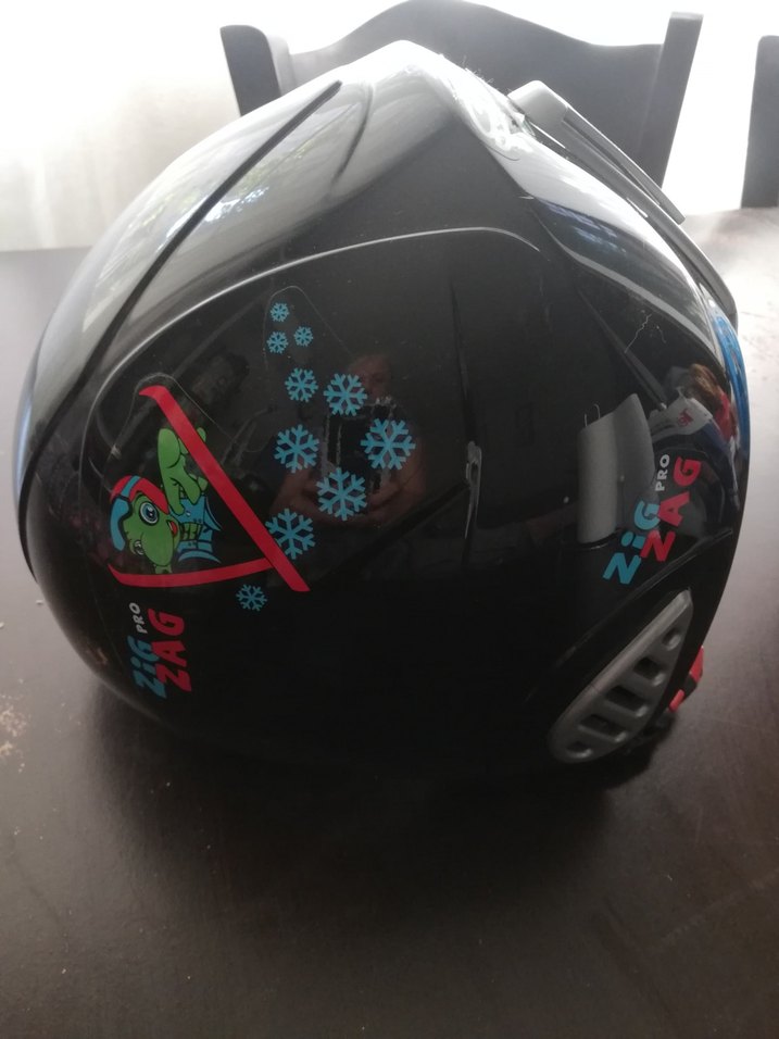 Parlak Çok Renkli Baskılı Cam Motosiklet Kaskı - Görsel 3