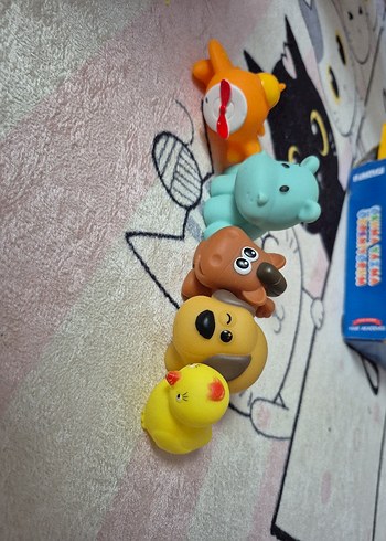 Renkli Hayvan Figürlü Oyuncak Seti,banyo oyuncak seti - Görsel 2