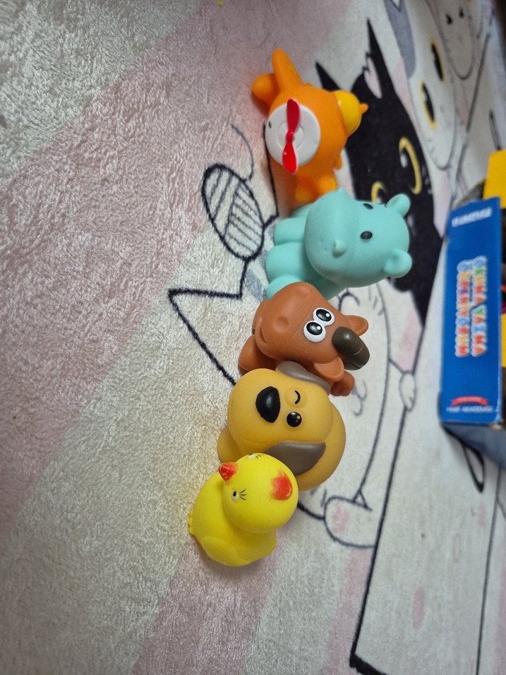 Renkli Hayvan Figürlü Oyuncak Seti,banyo oyuncak seti - Görsel 2