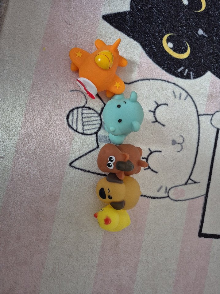 Renkli Hayvan Figürlü Oyuncak Seti,banyo oyuncak seti - Görsel 3