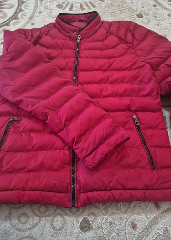 Bordo Erkek Yüksek Yakalı Mont - Görsel 3