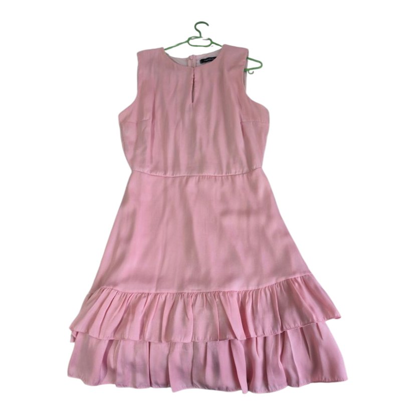 Pembe Fırfırlı Mini Elbise - Görsel 2