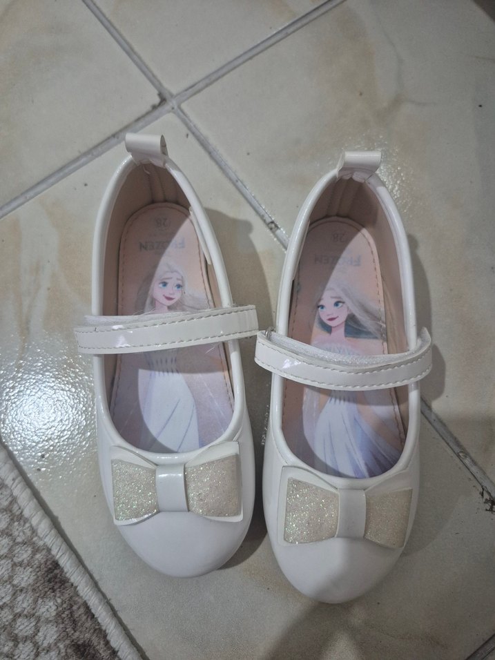 Kız Çocuk Beyaz Fiyonk Detaylı Babet - Görsel 2