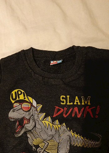 Diğer Koyu Gri Erkek Çocuk Baskılı Sweatshirt