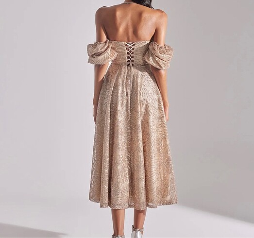 Betty and Sam dore payetli midi söz nişan elbisesi - Görsel 6