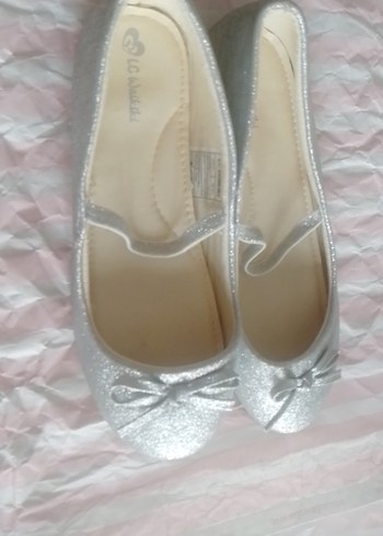 Kız Çocuk Gri Simli Fiyonklu Babet - Görsel 3