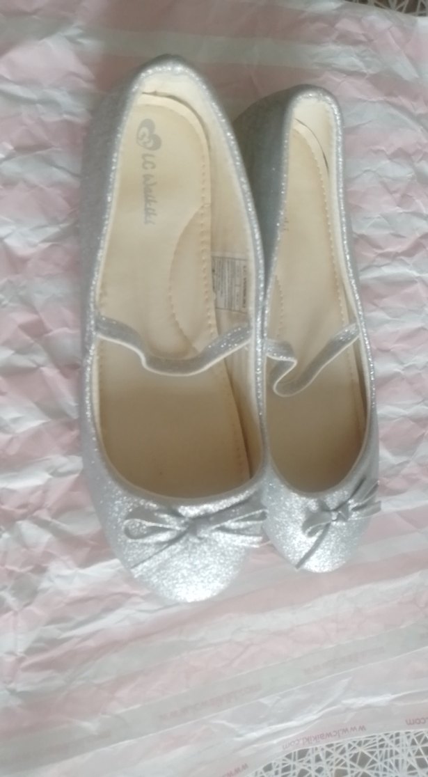 Kız Çocuk Gri Simli Fiyonklu Babet - Görsel 3