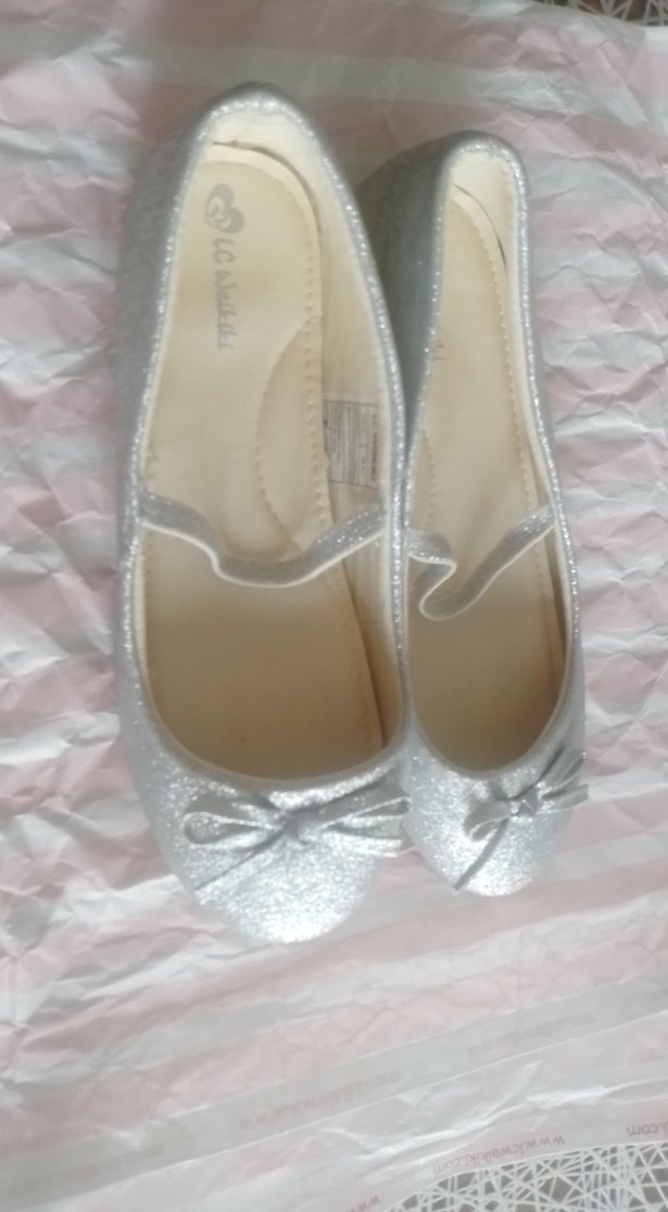 Kız Çocuk Gri Simli Fiyonklu Babet - Görsel 4