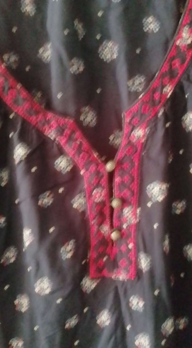 Bohem Tarzı Uzun Kollu lacivert V Yaka Tunik - Görsel 4