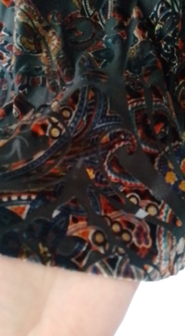 Uzun Kollu Çok Renkli Desenli Bohem Bluz - Görsel 3