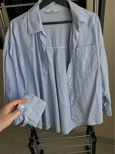 Çizgili oversize gömlek