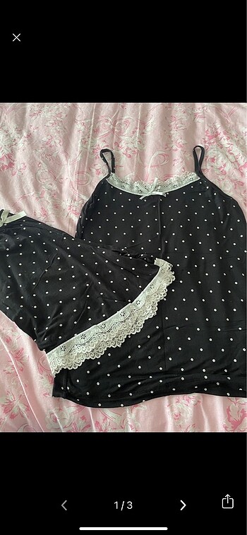 Puantiyeli pijama takımı