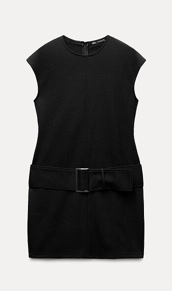 ZARA INTERLOK KEMERLI ELBISE