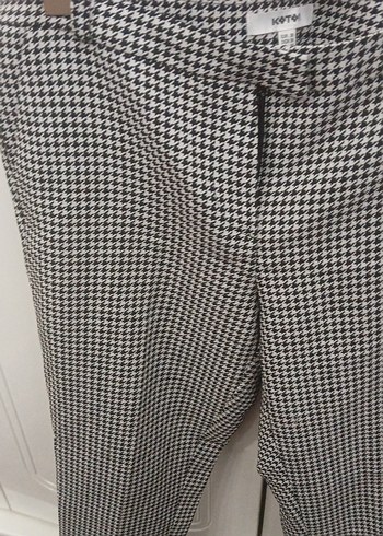 Gri kazayağı Kadın Kumaş Pantolon - Görsel 8