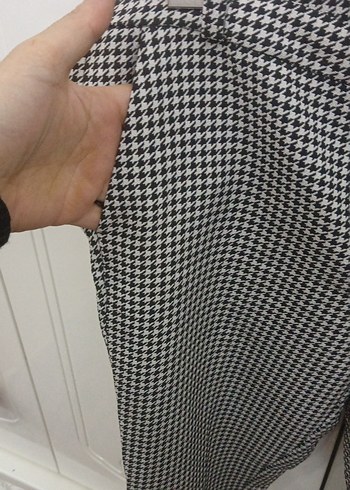 Gri kazayağı Kadın Kumaş Pantolon - Görsel 5