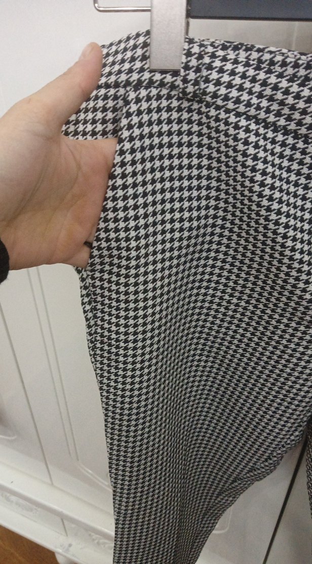 Gri kazayağı Kadın Kumaş Pantolon - Görsel 5