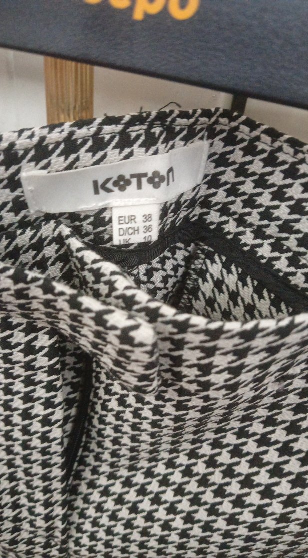 Gri kazayağı Kadın Kumaş Pantolon - Görsel 3