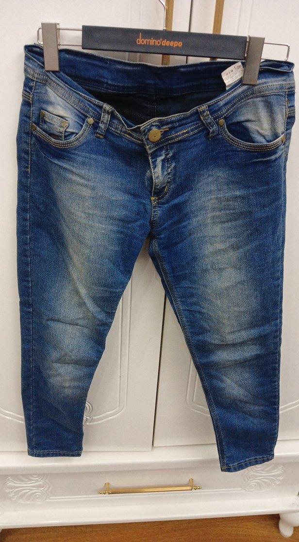 Kadın Mavi Denim Dar Kesim Kot Pantolon - Görsel 2