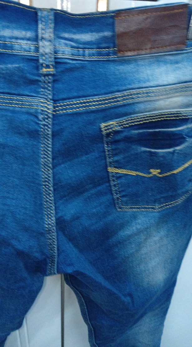 Kadın Mavi Denim Dar Kesim Kot Pantolon - Görsel 4