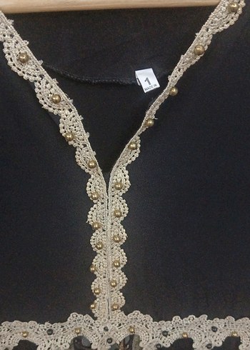 Dantel Detaylı Siyah Uzun abiye Kadın Elbise - Görsel 9