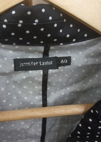 Puantiye Desenli Düğmeli Hamile Blazer - Görsel 4