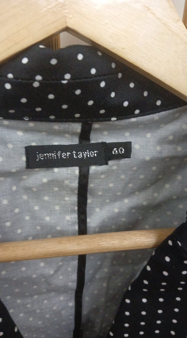 Puantiye Desenli Düğmeli Hamile Blazer - Görsel 4