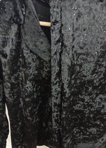 Siyah Kadife Pijama Takımı - Görsel 8