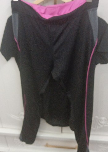 Siyah V Yaka Uzun Kollu Spor Tişört pembe takım - Görsel 4