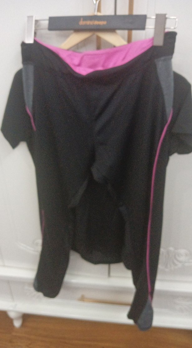 Siyah V Yaka Uzun Kollu Spor Tişört pembe takım - Görsel 5