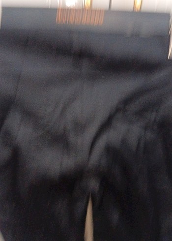 Siyah Kadın Kumaş Pantolon hafif kaygan kumaş düşük bel - Görsel 5