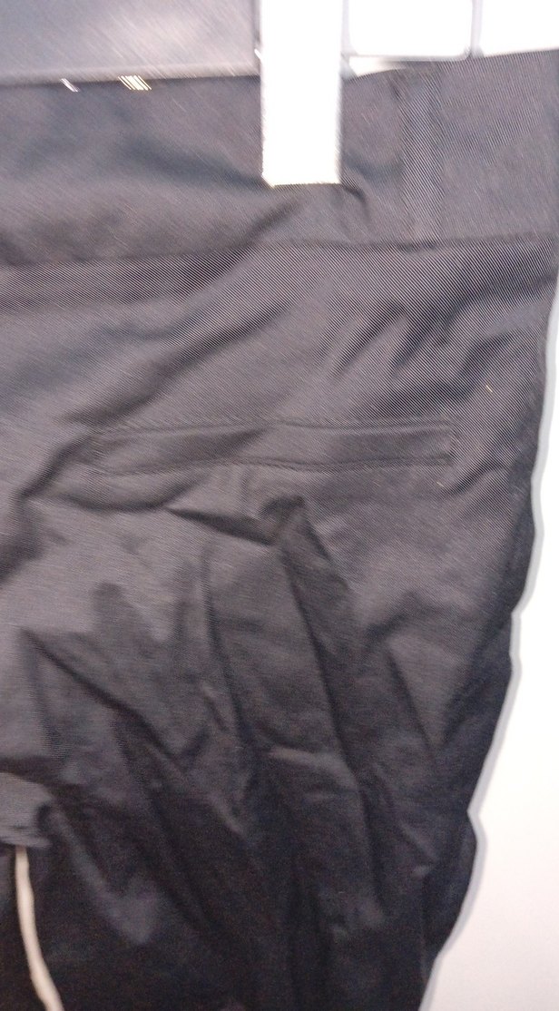 Siyah Kadın Kumaş Pantolon hafif kaygan kumaş düşük bel - Görsel 4