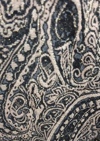 Detaylı Desenli Gri Kadın ispanyol paça Pantolon otantik - Görsel 4