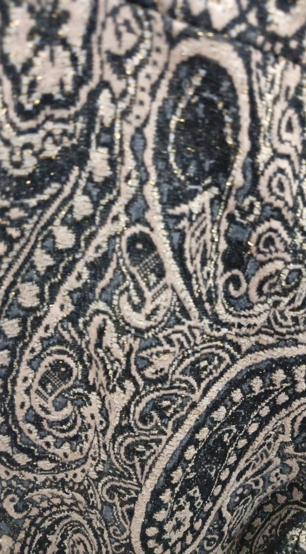 Detaylı Desenli Gri Kadın ispanyol paça Pantolon otantik - Görsel 4