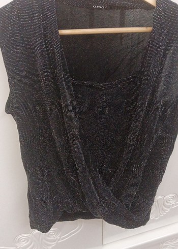 Gri Drapeli Kadın Kolsuz Bluz simli - Görsel 6