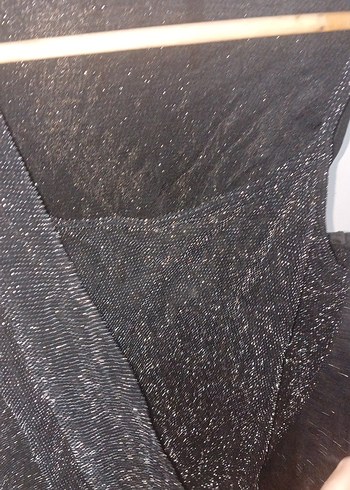 Gri Drapeli Kadın Kolsuz Bluz simli - Görsel 3