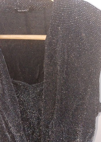 Gri Drapeli Kadın Kolsuz Bluz simli - Görsel 10