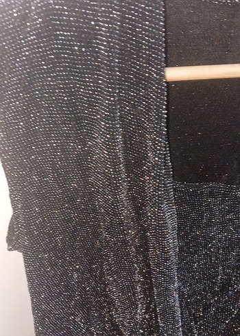 Gri Drapeli Kadın Kolsuz Bluz simli - Görsel 2