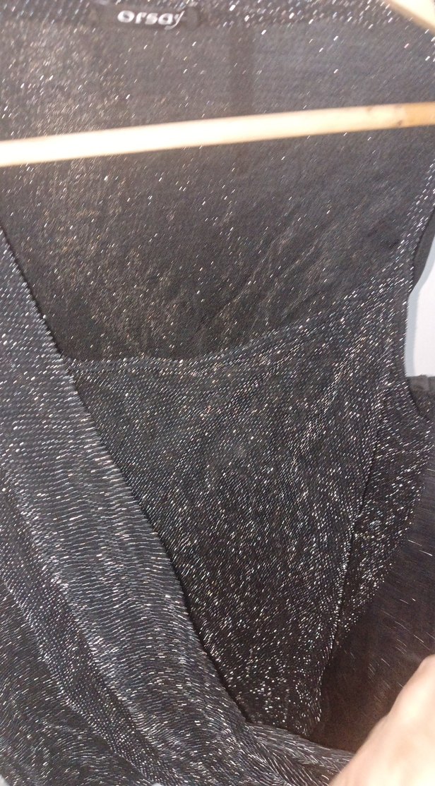 Gri Drapeli Kadın Kolsuz Bluz simli - Görsel 3